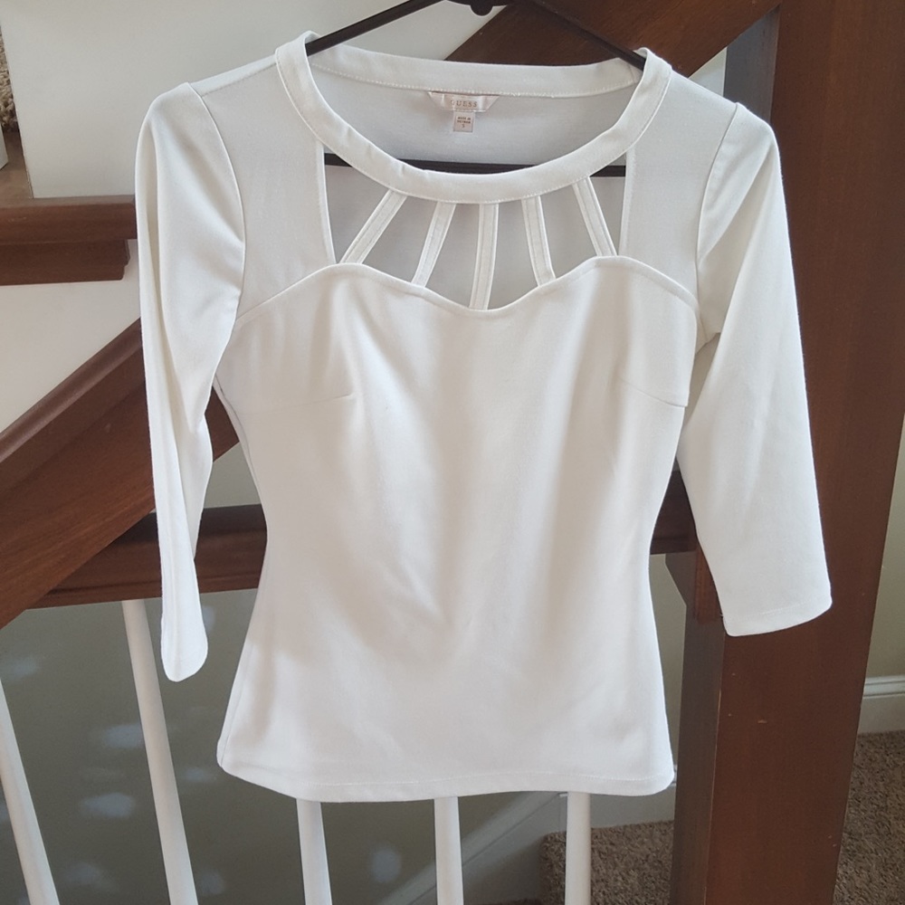 White cut out Guess top
